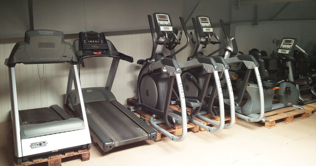 Endurance equipment set 8 pcs from Matrix, young cardio equipment, new models, Ascent Trainer, treadmills, ergometers, recumbent etc., used - refurbished condition