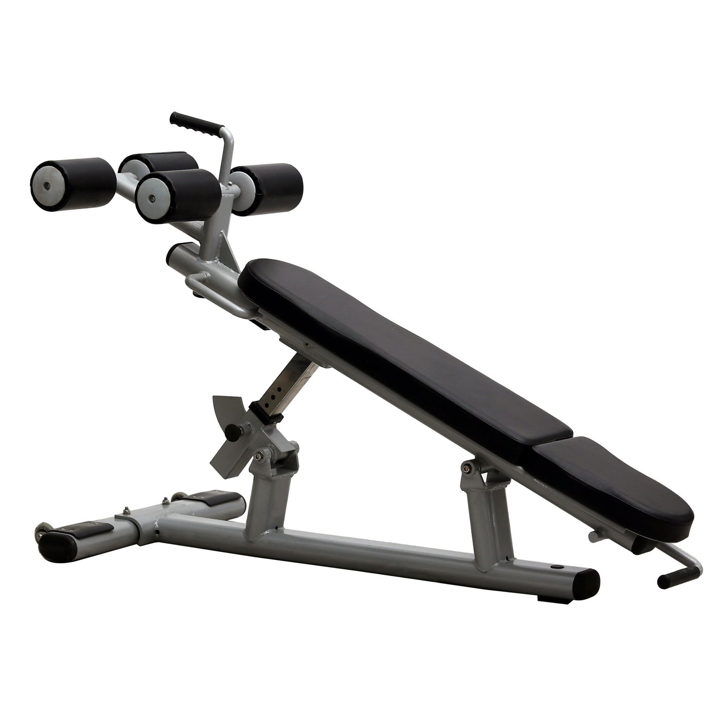 DankSport Adjustable Abdominal Bench - Adjustable Decline Abdominal Crunch - Silver - NEW