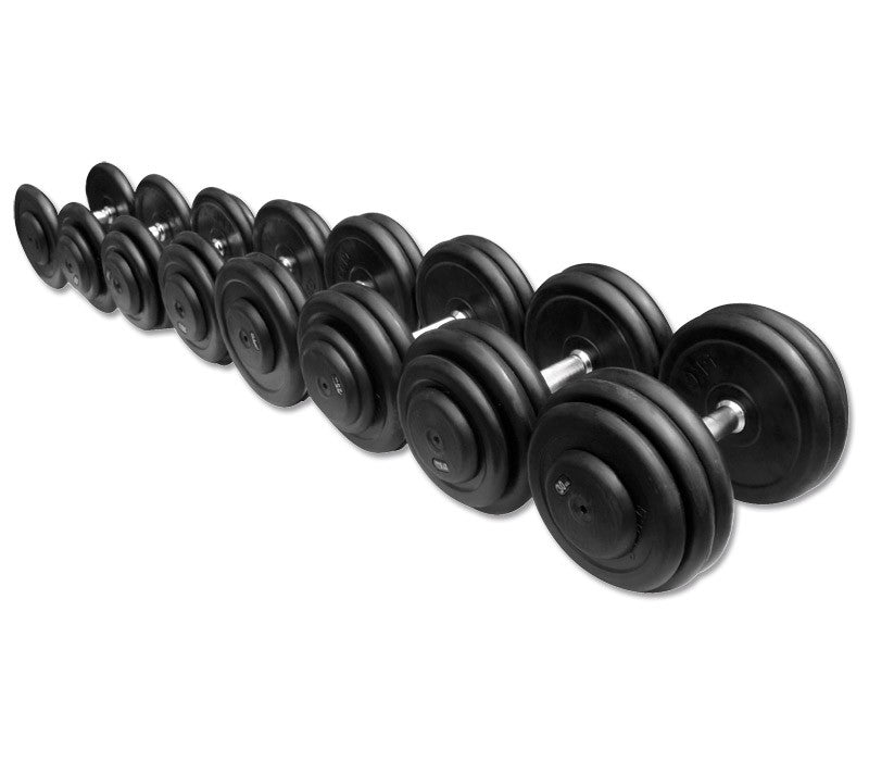 Kurzhantelsatz 2,5 - 70 kg, Gummi (Set)