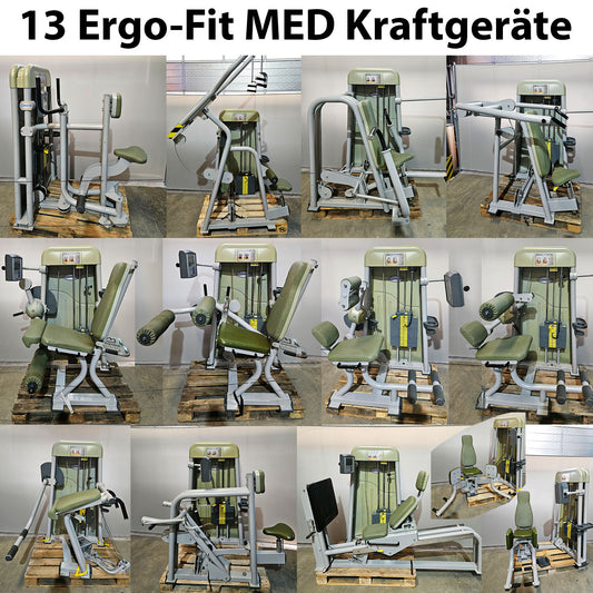 Ergo-Fit 13 medizinische Kraftgeräte im Set - 4000 S MED Serie, Medizinzulassung MPG, gebraucht - überholter Zustand