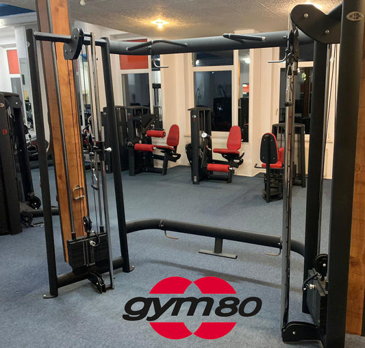 Gym80 Sygnum - 20 Kraftgeräte, 17 Bänke, Ständer, Ablagen etc - Gerätepark, Matt-Schwarz Sonderfarbe, gebraucht - Neuwertig