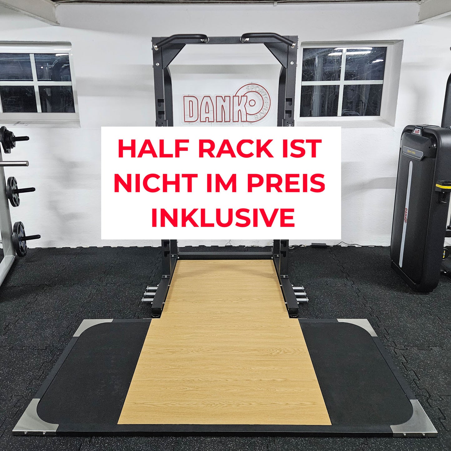 Wooden and rubber drop platform for DankSport Half Rack - NEW