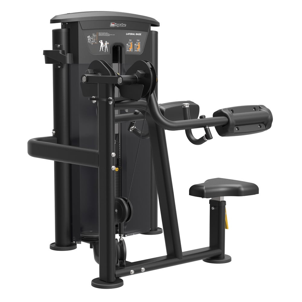 Impulse Fitness Seitheben, IT9524, Lateral Raise, 90kg Gewichtsblock, Black Edition