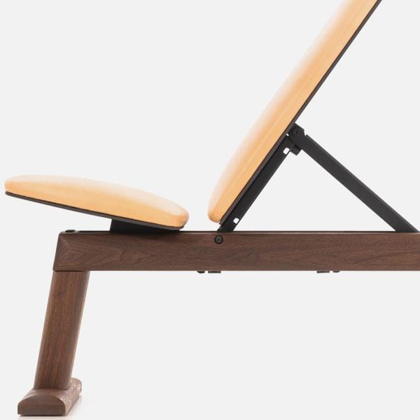 WaterRower NOHrD Weightbench Trainingsbank Nussbaum - Echtleder Natur