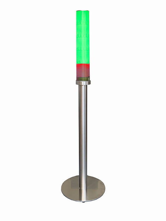 BMS Fitnessampel 1.0 mit Trompetenfuss aus Edelstahl, Elektronische LED Ampel mit 60 LED's