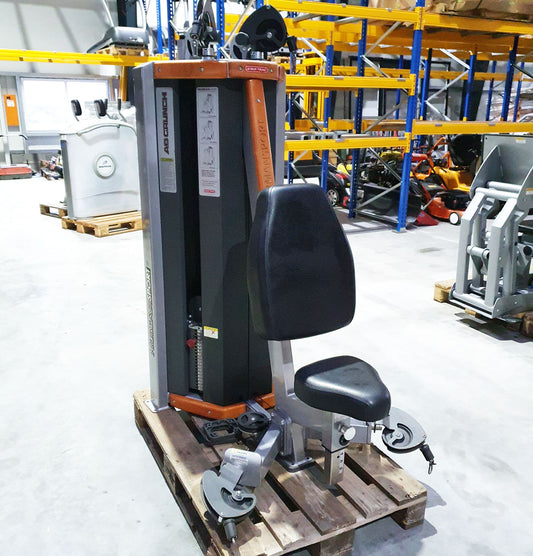 Star Trac Human Sport AB Crunch, Arm Curl, Bauch- und Bizepsmaschine, 2-in-1 Kombimaschine - Polster Schwarz, gebraucht - überholter Zustand