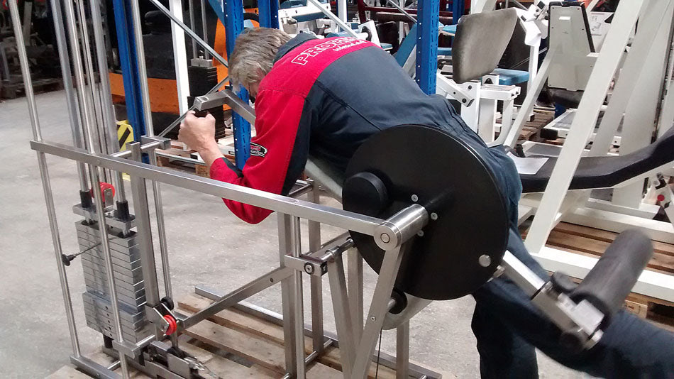 Germania Gluteus radial / buttock machine, standing, stainless steel