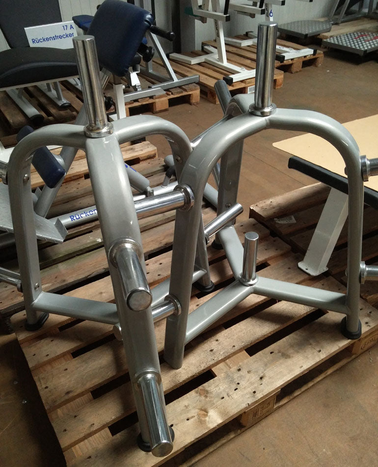 Dumbbell plate rack 50mm, 50s, 8 pegs, silver, used