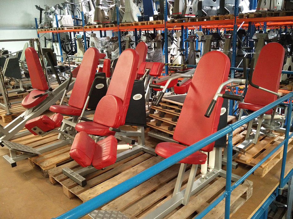 SDH circuit, 8 strength machines (Calory Coach) color silver, upholstery dark red, used - special price