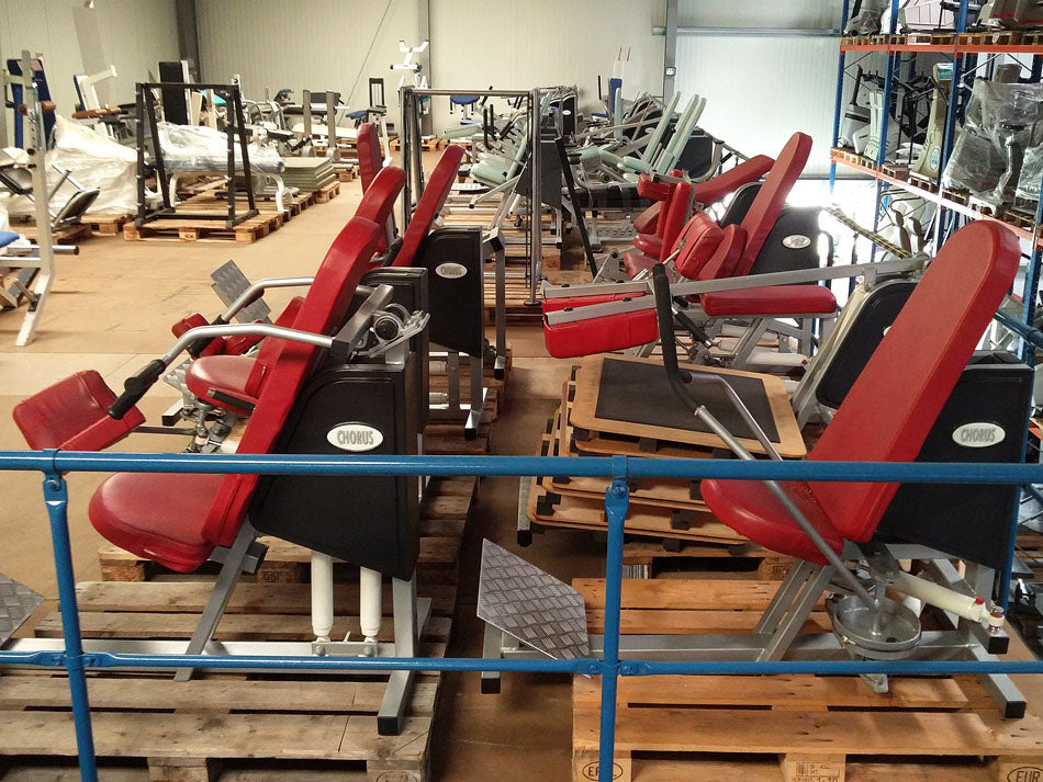SDH circuit, 8 strength machines (Calory Coach) color silver, upholstery dark red, used - special price