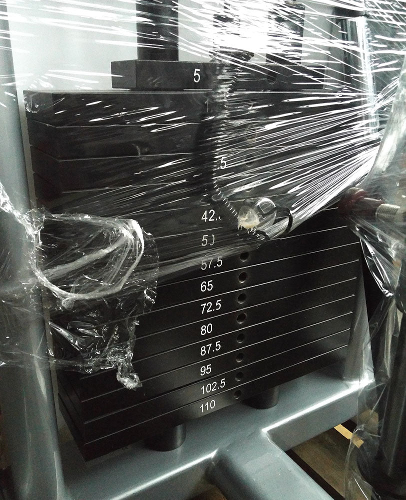 BH Fitness Latzug / Lat Pull Down, 110kg Gewichtsblock, Silber, Strength Line, gebraucht