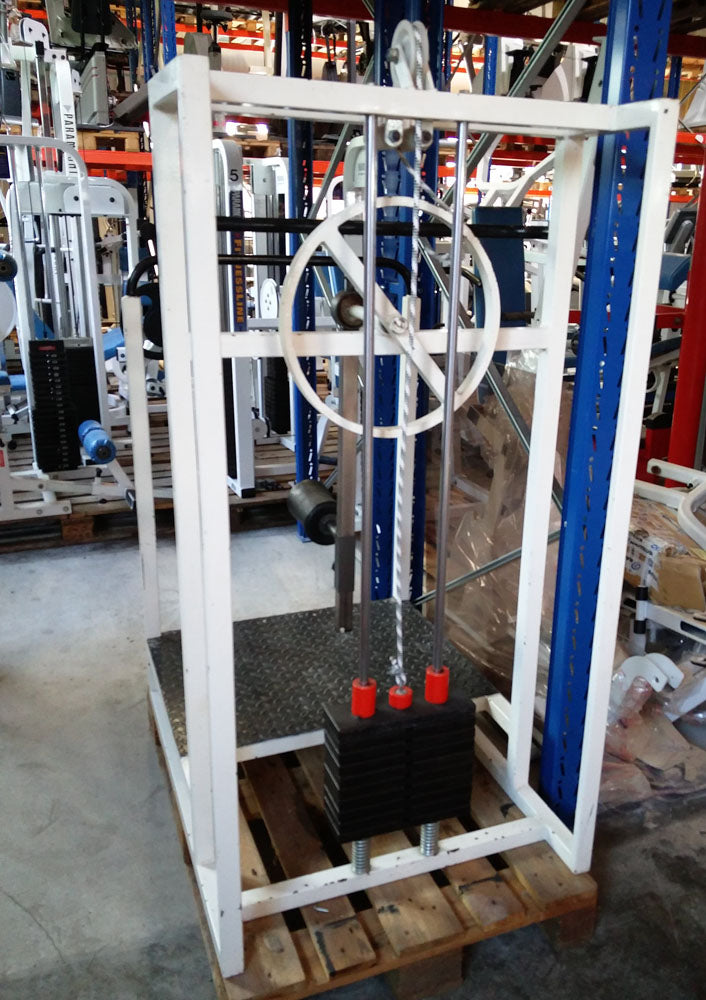 Multihip / kick machine / hip pendulum, house brand Dank, white, used with signs of wear