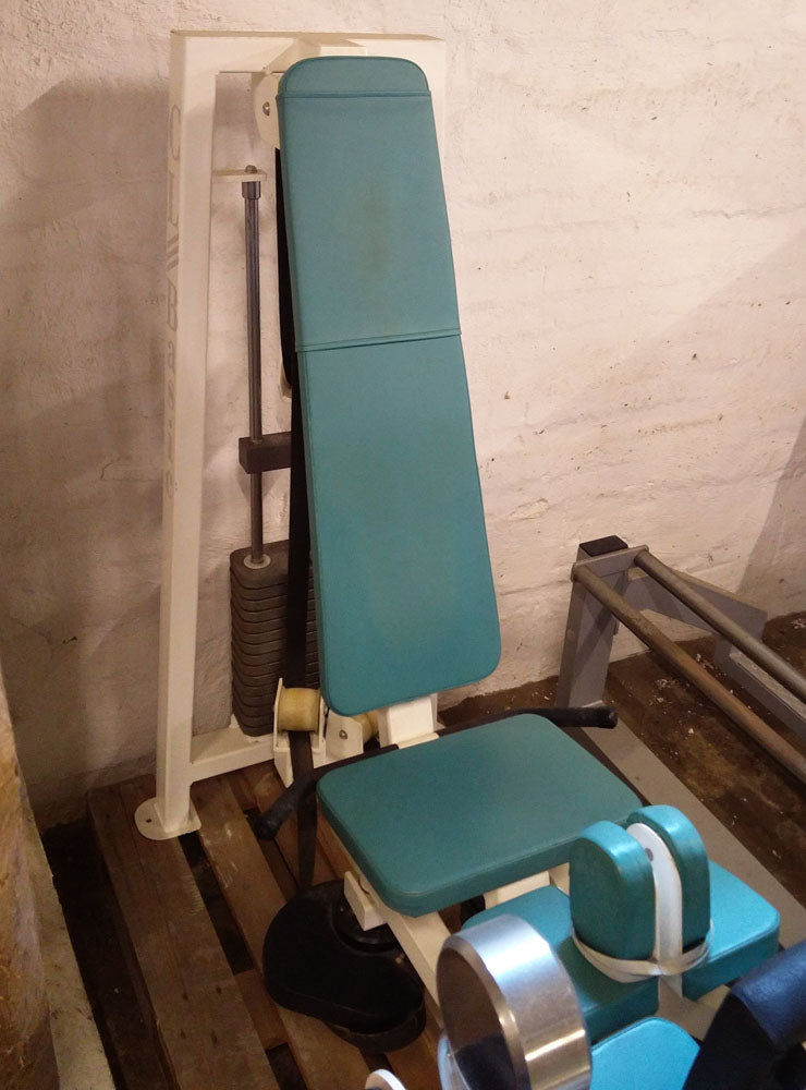 Adduktorenmaschine, Competition Line, 75kg Steckgewichte, Weiß, gebraucht