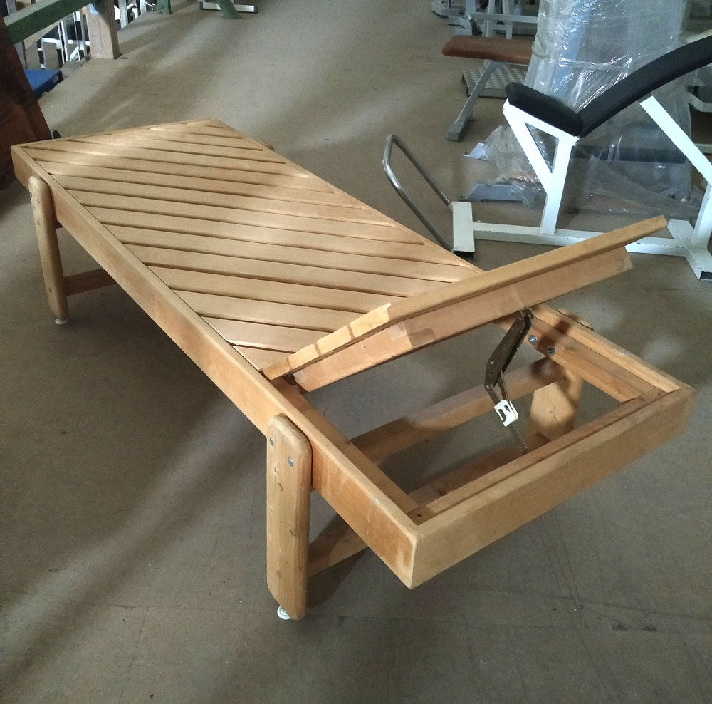 Saunaliege, Ruheliege, Liege, Holz, gebraucht