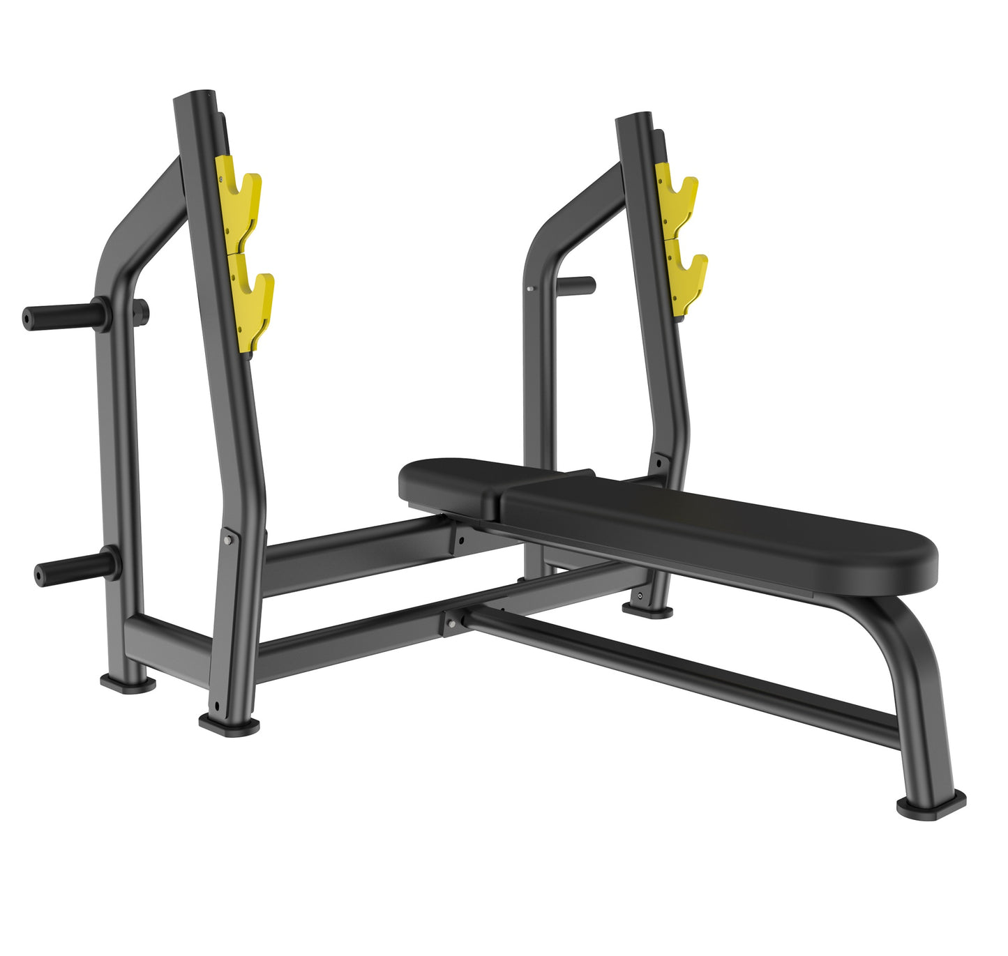 DankSport flat press bench, weight bench with shelves for flat bench presses, silver and black - NEW