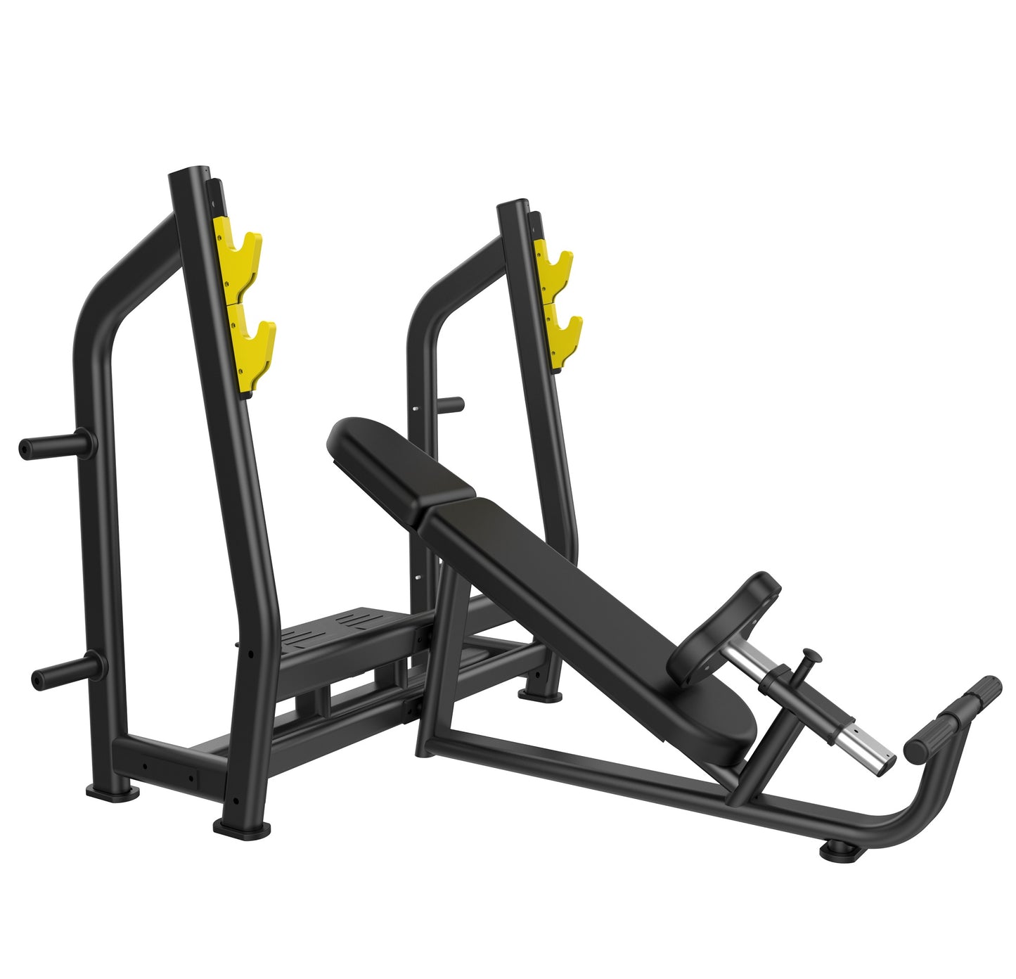 DankSport Incline Press Bench, Weight Bench with Shelves for Incline Bench Press, Silver and Black - NEW