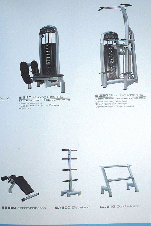 Jimsa Smartline-, Proline- und Benchline Gerätepark, 25 Kraftgeräte, Farbe Silber, Ausstellungsstücke