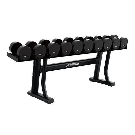 Life Fitness Single Tier Dumbbell Rack, Kurzhantelständer für 5 Paar, Signature Series, Modernes Design, Farbe Schwarz, Ausstellungsstück