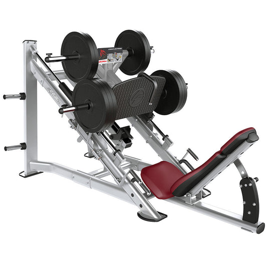 Life Fitness Linear Leg Press, Plate-Loaded, Beinpresse mit Scheibenaufnahme, 700kg belastbar, Signature Series, Platinum Silber, junges Ausstellungsstück