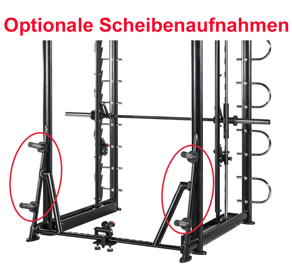 L+K Multi-Rack 272E, 3D Multipresse Rack, Smith Machine, Dips und Klimmzug Möglichkeiten, Rahmenfarbe Schwarz, gebraucht - überholter Zustand