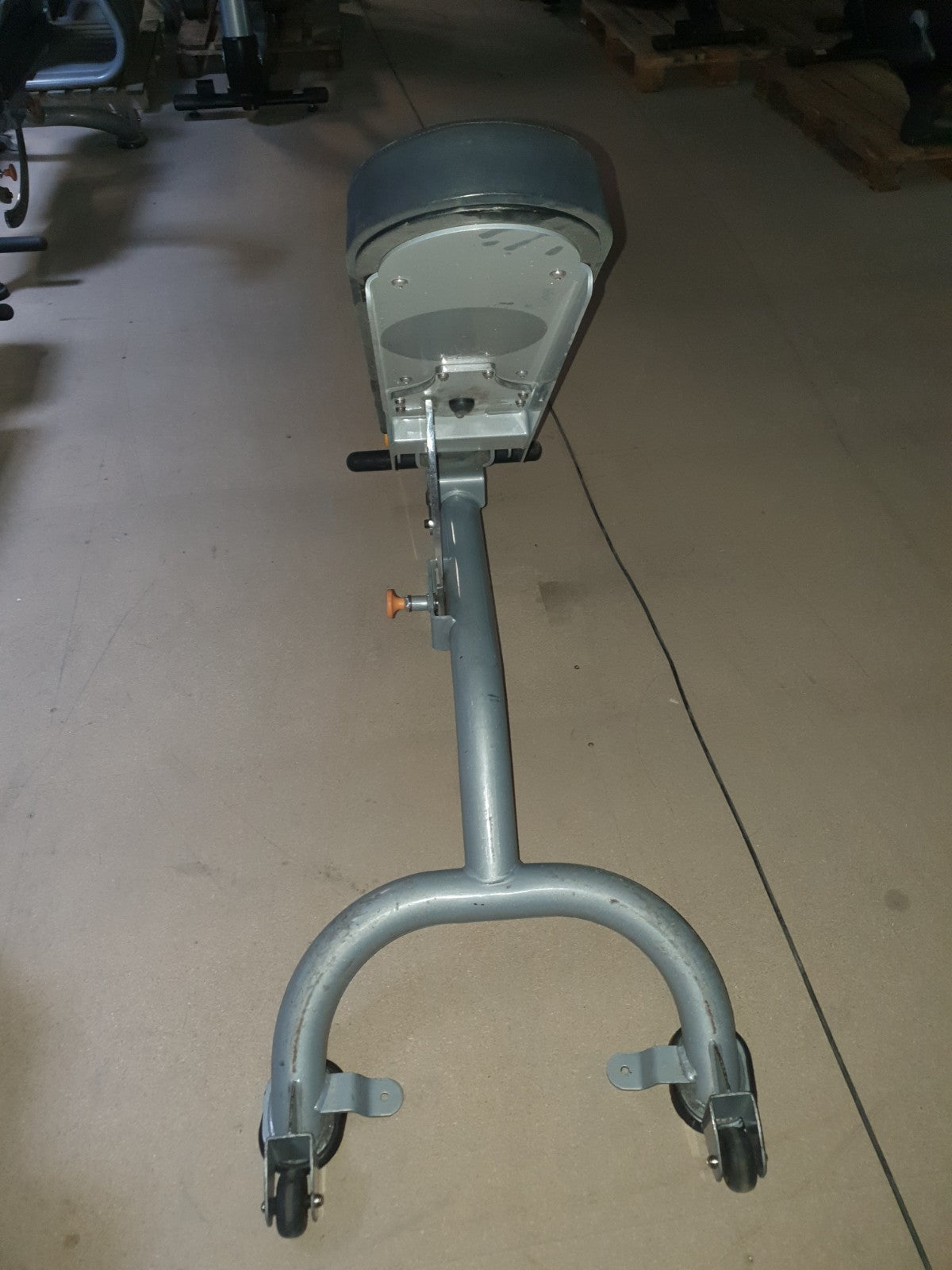 Matrix universal bench adjustable, weight bench without storage, multi-adjustable bench, frame color silver, upholstery color black, used