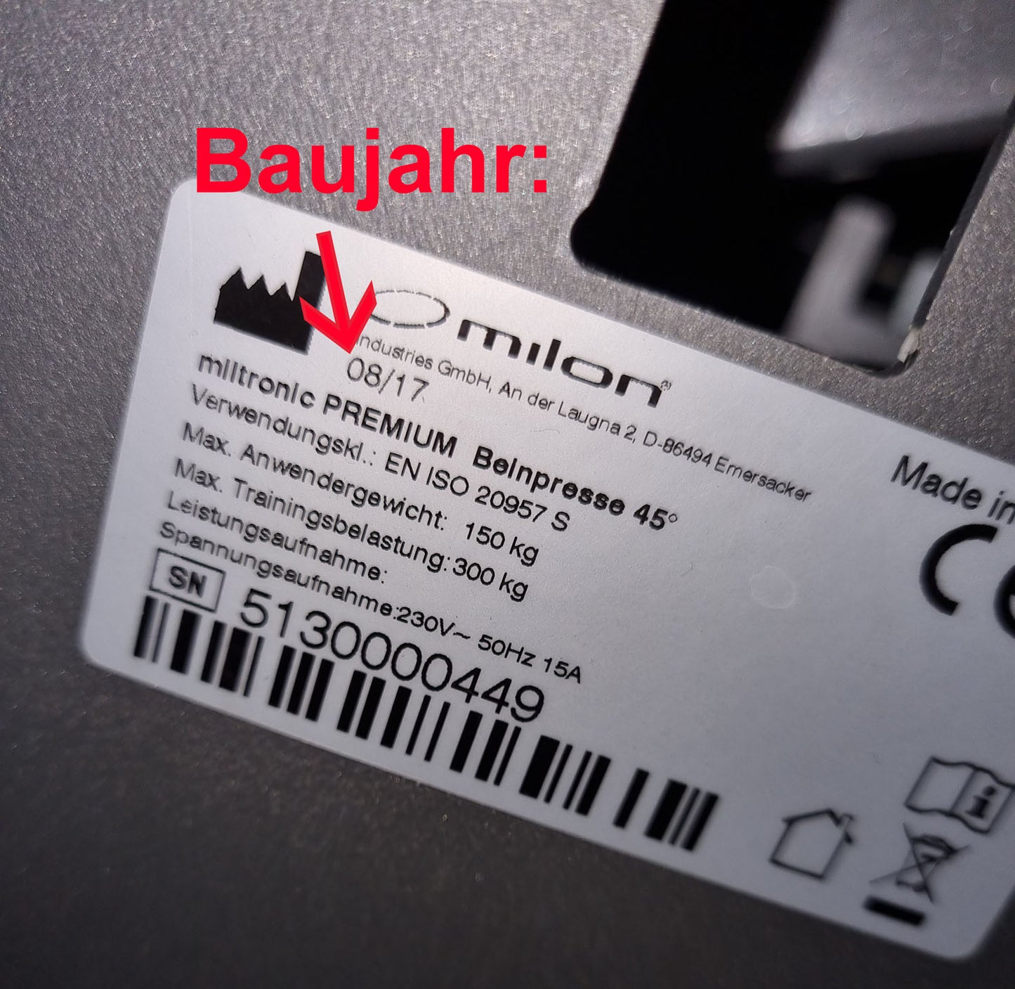 Milon 9er PREMIUM Kraft Zirkel, Baujahr 2017, Gehäuse in Anthrazit Stone, Polster Braun, inkl. LED Ampel, gebraucht, überholt und Neuwertig - Top Zustand