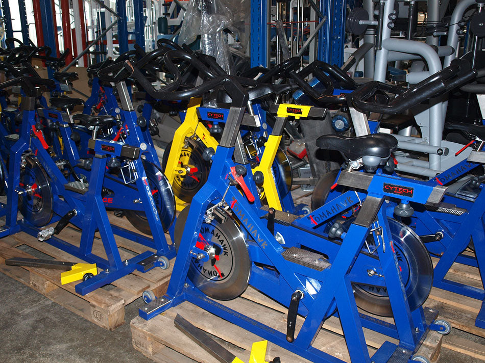 Tomahawk XL Bike, Indoor Bikes, 11 pieces, blue, yellow, used