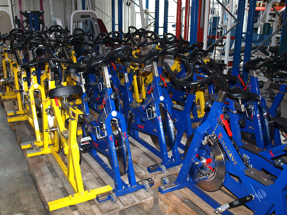 Tomahawk XL Bike, Indoor Bikes, 11 pieces, blue, yellow, used