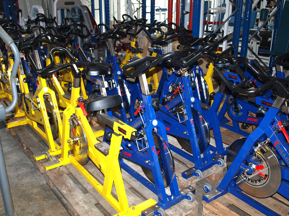 Tomahawk XL Bike, Indoor Bikes, 11 pieces, blue, yellow, used
