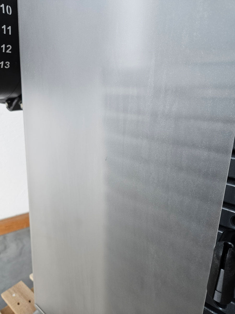 Proxowell or Proxomed back flexion, abdominal machine, back curl, abdominal crunch, 100kg weight block, Compass or C-Well series, frame color silver, used - refurbished condition