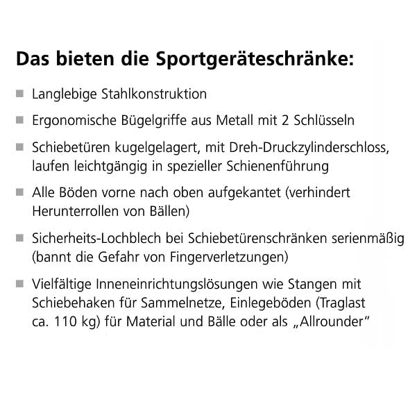 C+P Sportgeräteschrank, gebraucht
