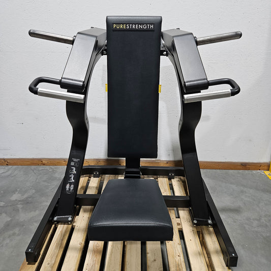 TechnoGym Pure Strength Shoulder Press, Schulterpresse Plate loaded, Farbe Schwarz, gebraucht - überholter Zustand