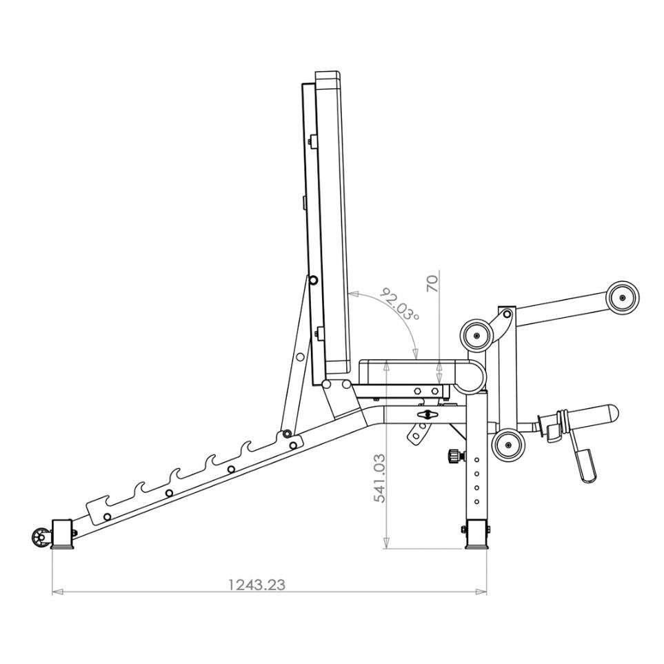 Brute Force Universal Hantelbank mit Beinteil SUPA808-L