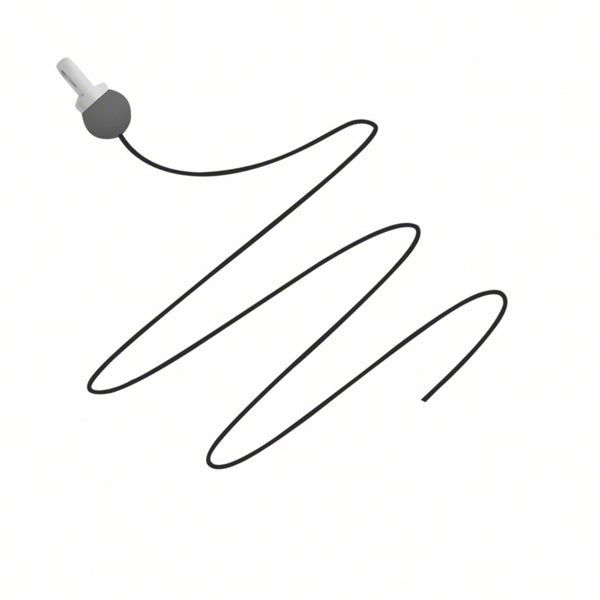 Springseil mit schwarzem Kabel und grauem Griff.