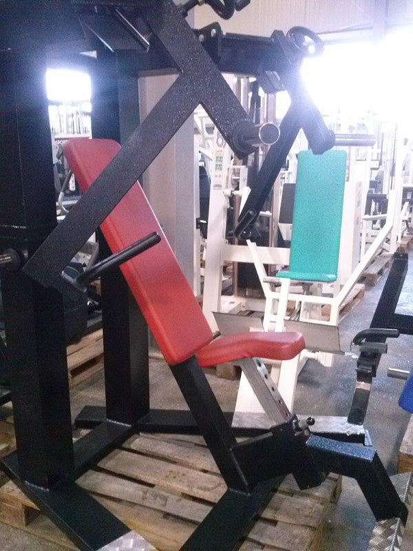 Bench press machine / chest press, plate loaded / disc loaded, dual / bilateral