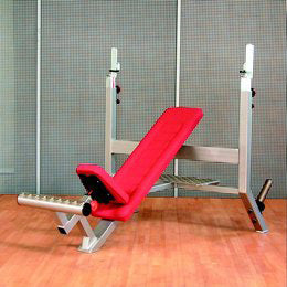 L+K incline bench, wide, with footrest, Power Line