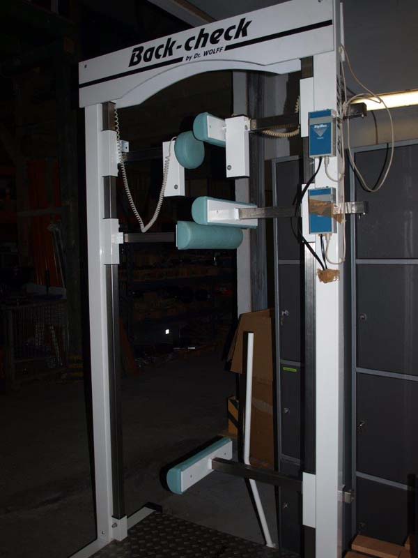 Dr. Wolff Back Check, Weiß, Polster grün, gebraucht