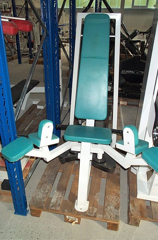 Adduktorenmaschine, Competition Line, 75kg Steckgewichte, Weiß, gebraucht