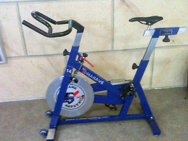 Tomahawk XL Bike, Indoor Bikes, 11 pieces, blue, yellow, used