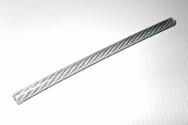 Steel cable 4 to 6 mm, coated, running meter