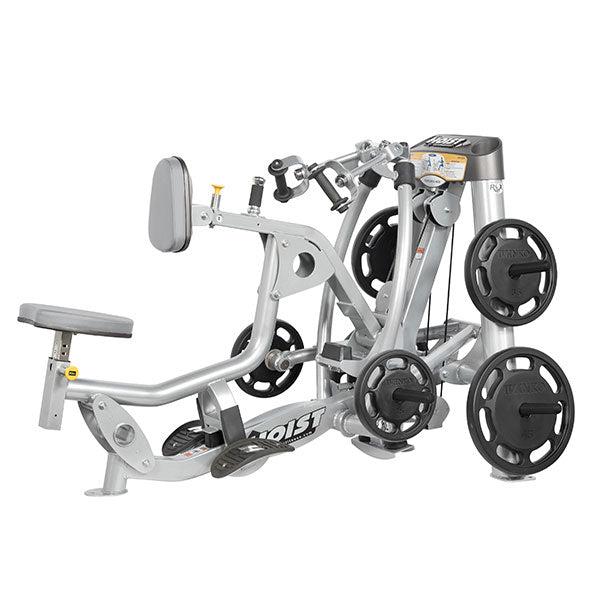 Hoist Roc-IT Mid Row, RPL-5203 rowing machine with chest support, lat rowing, Roc IT Plate loaded series, frame color silver, used - refurbished condition
