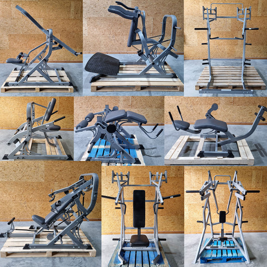 Plate loaded Set, 11 Kraftgeräte, Hammer Strength Nachbau, gebraucht - geprüfter Zustand
