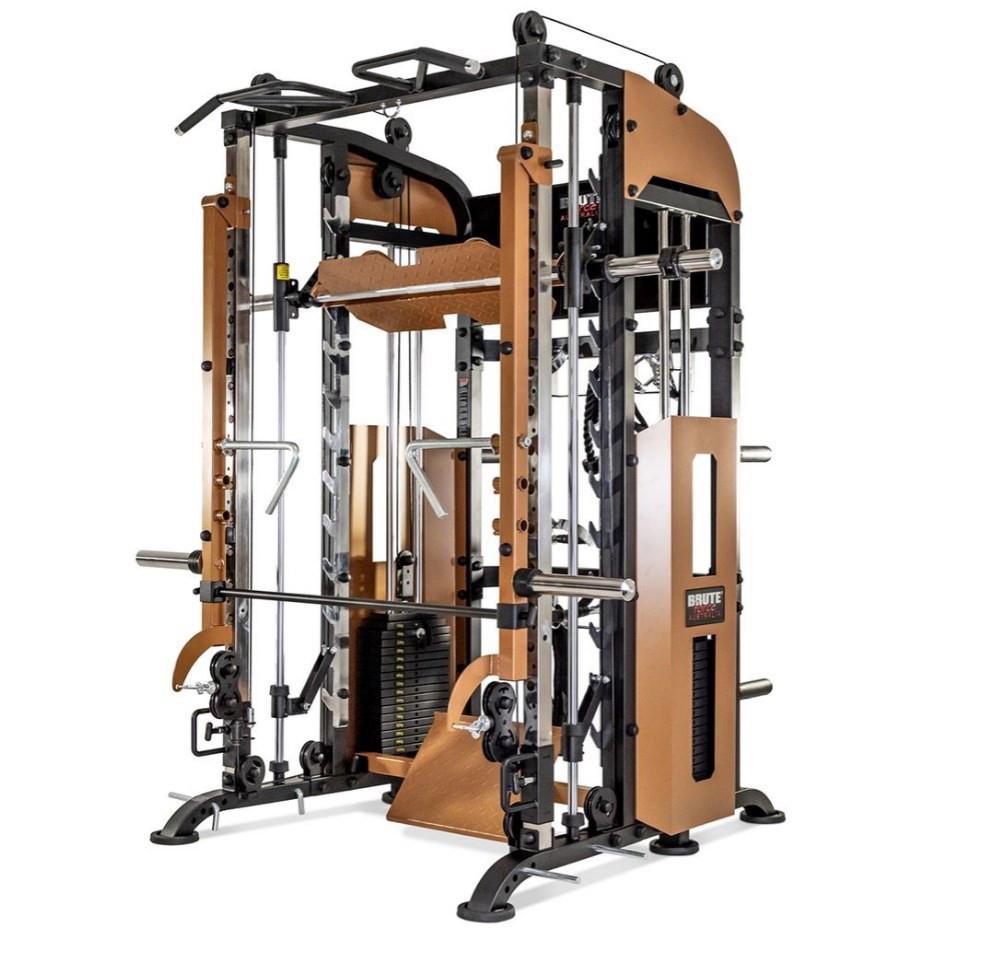 Brute Force 360PTX Functional Trainer Smith Machine, Rack, Beinpresse, Jammer Arms
