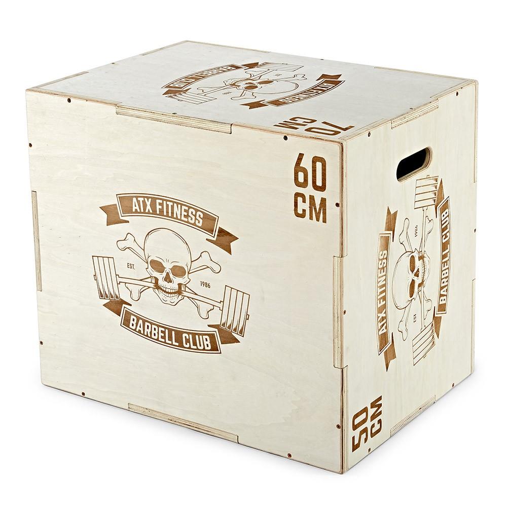 ATX Plyobox - Barbell Club - natural wood - 50 x 60 x 70 cm