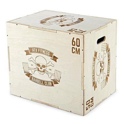 ATX Plyobox - Barbell Club - natural wood - 50 x 60 x 70 cm