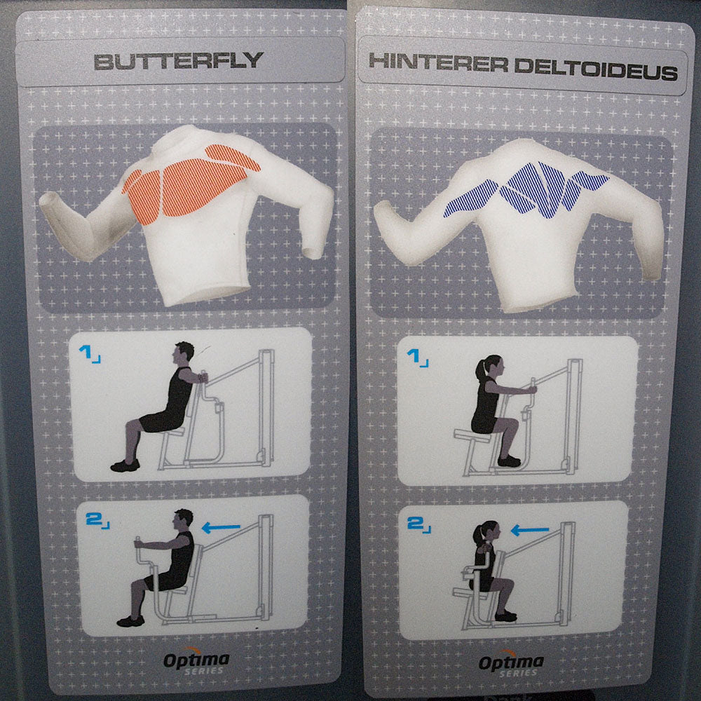 Life Fitness Optima Series - 2 in 1 Kombigeräte - 6 Kraftgeräte im Set, perfekt für Hotel, Firmenfitness, Verein oder kleiner Fitnessraum, gebraucht