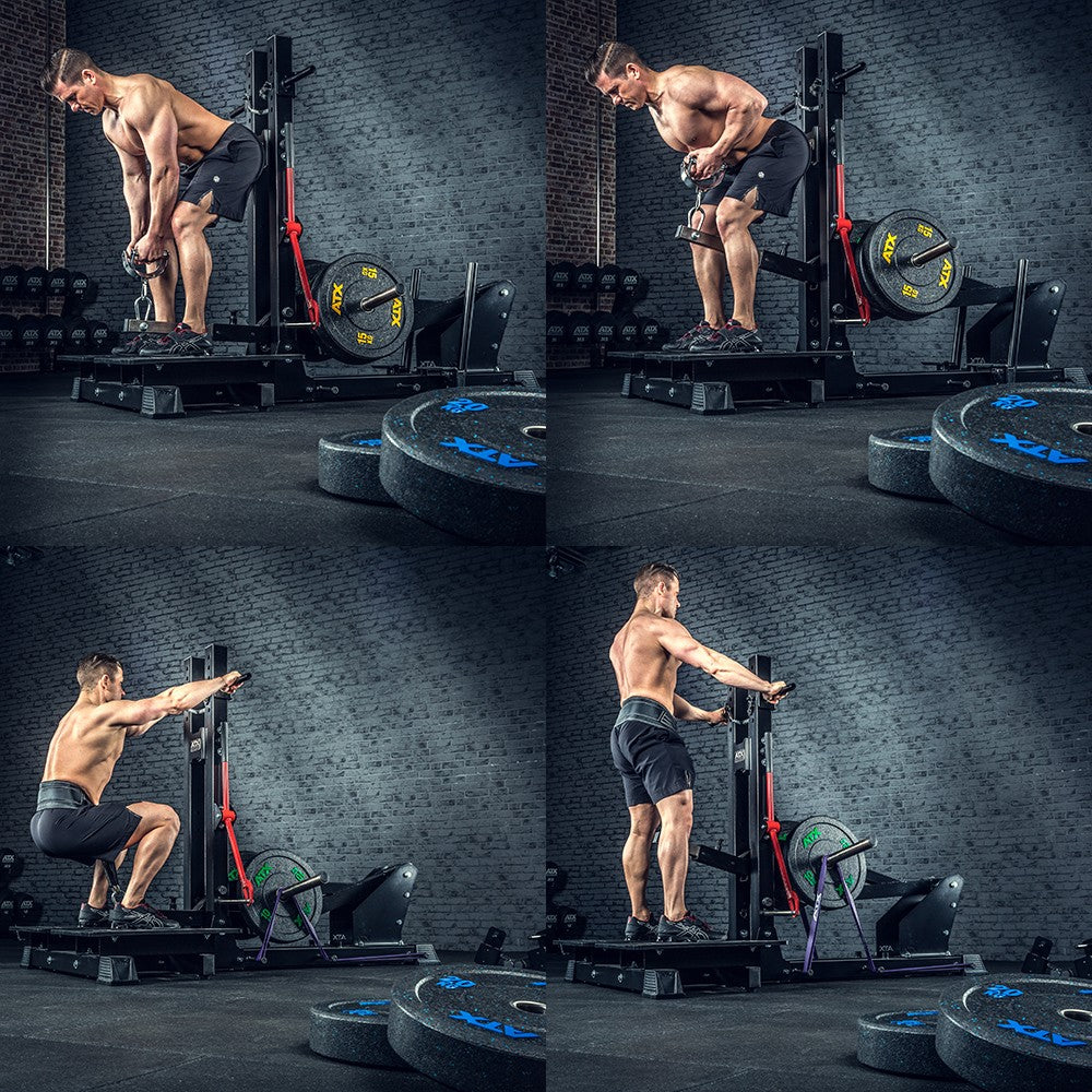 ATX Belt Squat Machine - Squat &amp; Dip Machine - Plate loaded