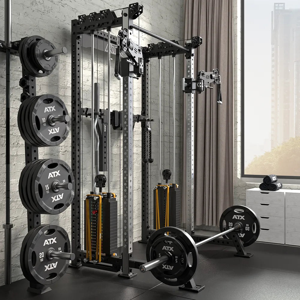 ATX Cable Half Rack mit 2 x 90 kg Steckgewichten