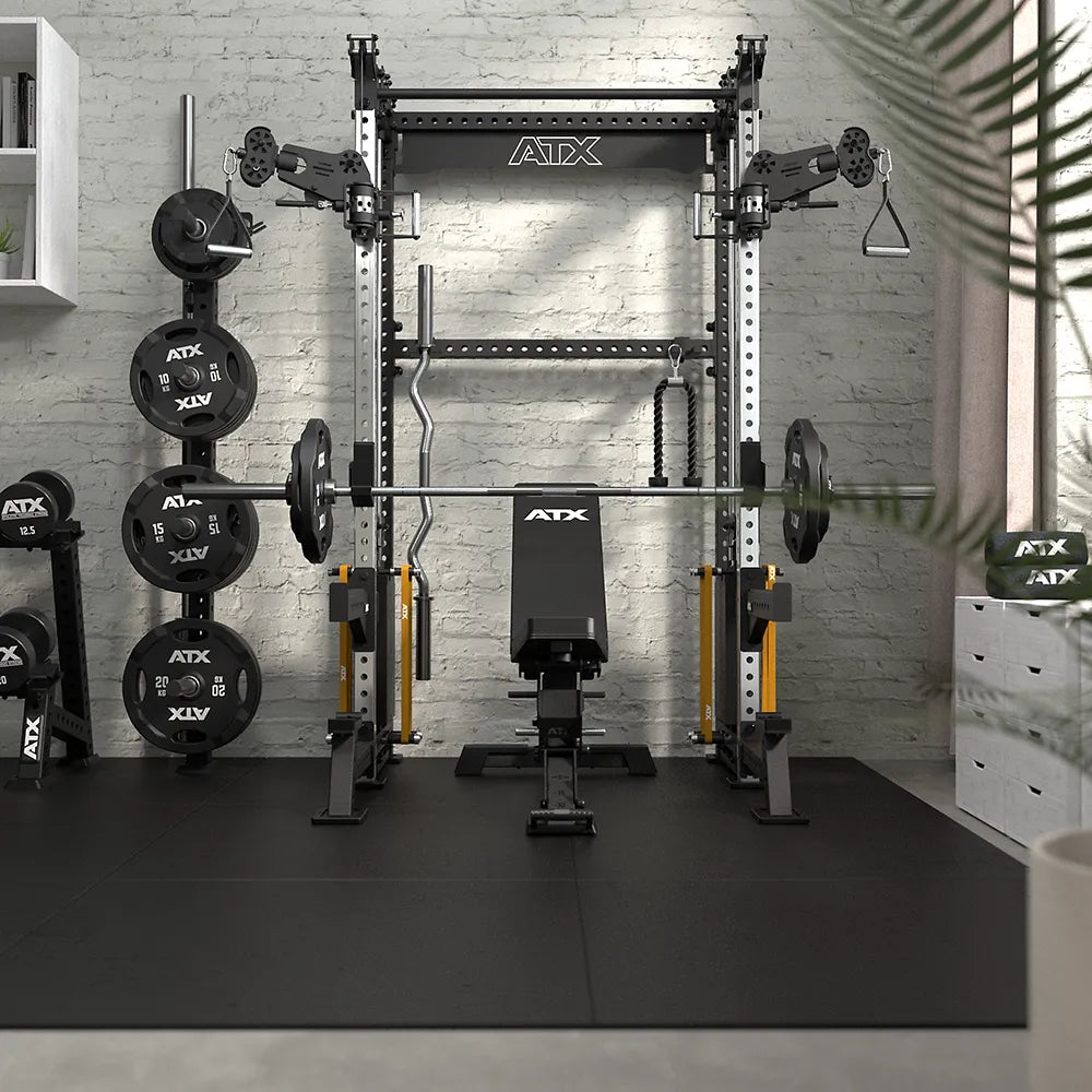 ATX Cable Half Rack mit 2 x 90 kg Steckgewichten