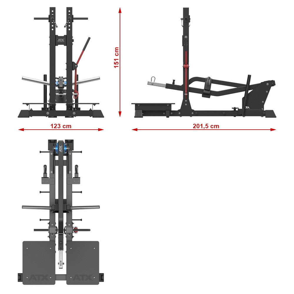 ATX Belt Squat Machine - Squat &amp; Dip Machine - Plate loaded